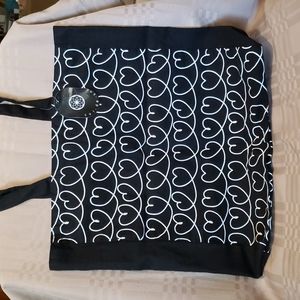NWT Hearts Canvas Tote (bin 5)